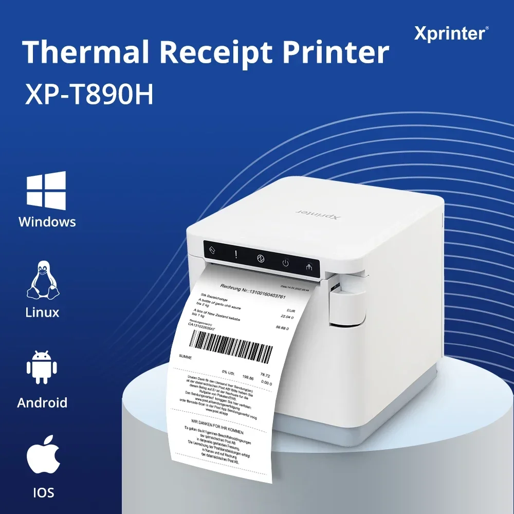Фото Xprinter XP-T890H 80 мм прямой термопринтер чеков для дешевой POS-системы 80 мм чековый принтер для мероприятий №2