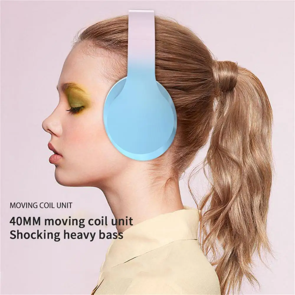 

Gradient Color Subwoofer Sport Headphone Stereo Earphones Low Power Consumption Noise-reduction Wireless Headset Tws