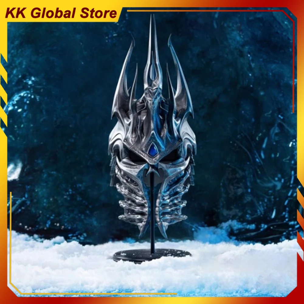 Фото 1:1 World of Warcraft Game Icecrown Helm of The Overlord по периметру, модель из смолы, украшения для рабочего стола, рождественские подарки, игрушки №1