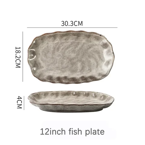 Керамическая ретро-посуда для еды, Пастельная посуда, керамическая посуда для ресторана и кухни