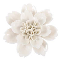 ceramic layered flower wall decor inspirational wall sculptures hanging 3d wall handcrafted decor decoration for living room