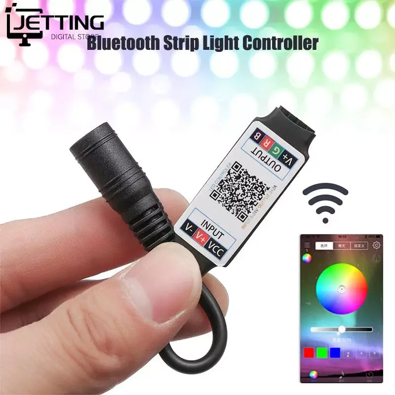 

Mini LED Bluetooth RGB Strip Light Controller Wireless Smart Phone Control DC 5-24V 6A For RGB 3528 5050 Strip Light Accessories