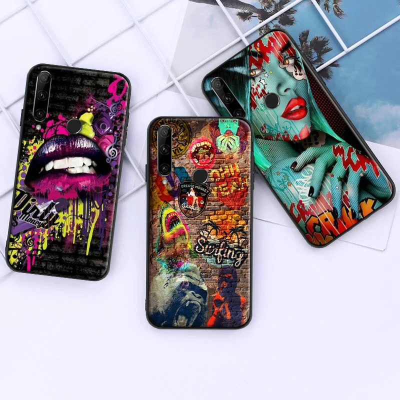 

Watercolor Beauty Painting For Huawei Honor Honor 20 V20 20i Pro Lite Soft Silicon Back Phone Cover Protective Black Tpu Case