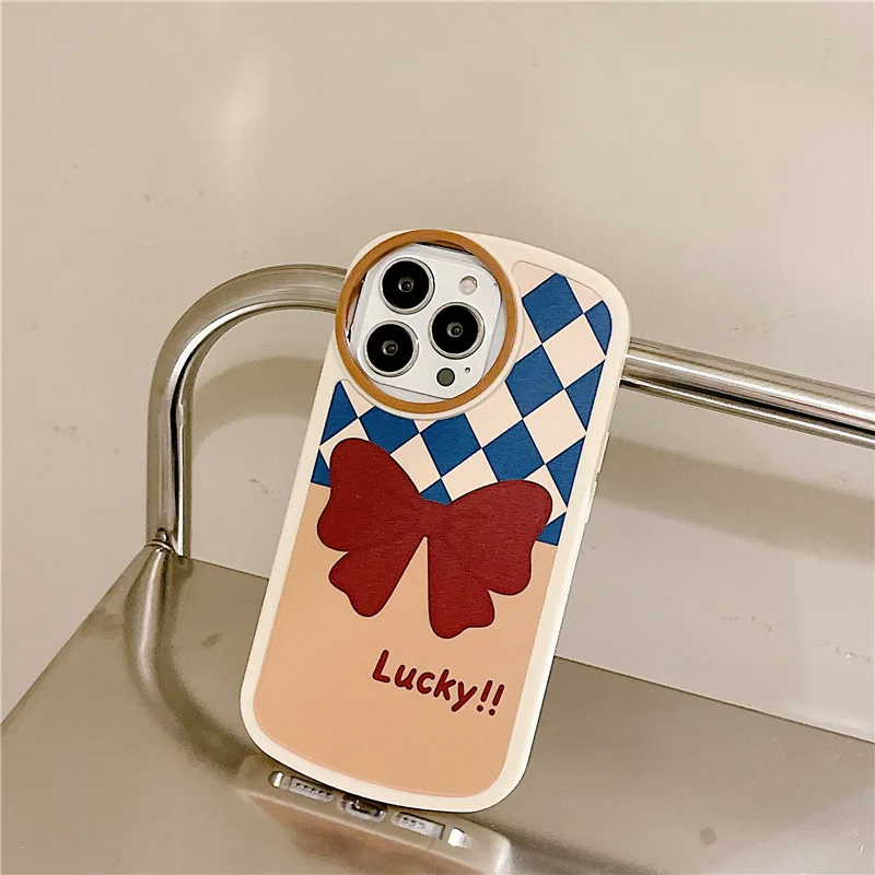 

Cute Cartoon Funny Bow Tie Silicone Phone Case For iPhone 13 12 11 Pro XS Max X XR 6 7 8 Plus Shockproof Soft Back Cover
