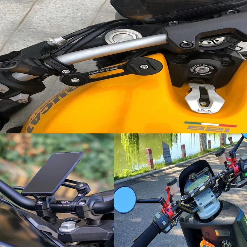 Motorcycle Mobile Phones Holder GPS NavigationHandlebar Bracket Anti-Shock Absorption Universal Mount forKawasaki Moto Sp MTB