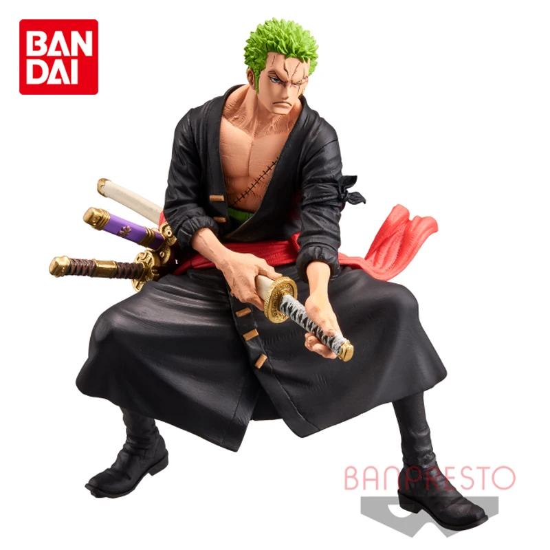 

18Cm Bandai Original Bandpresto One Piece KING OF ARTIST THE RORONOA ZORO Land of Wano Vol.2 Anime Action Figures Toys Gifts