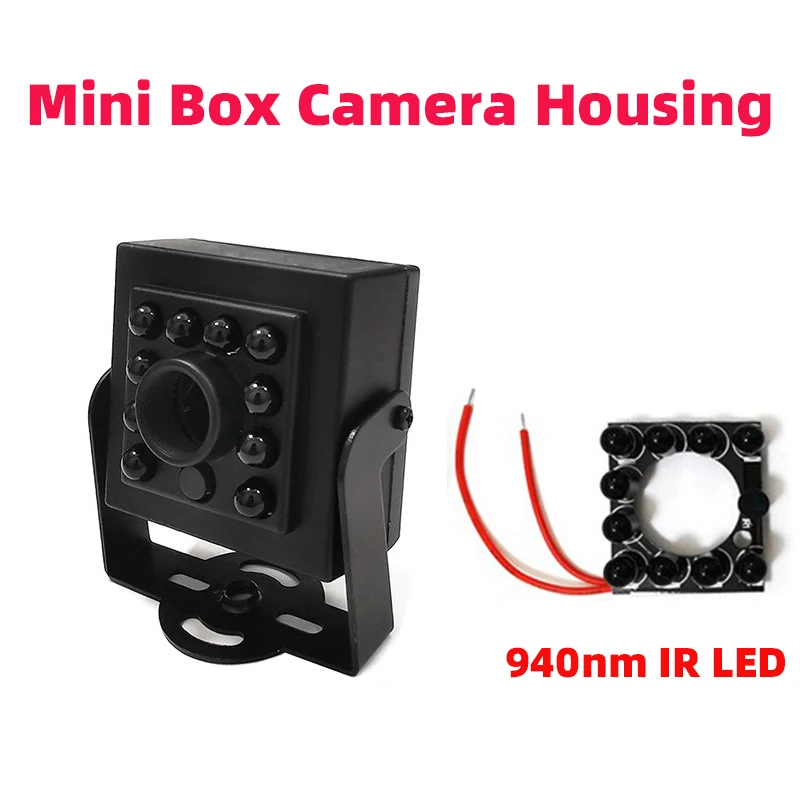 

CCTV Metal Mini Box Camera Housing / Case With 940mn IR Led Board For CCD AHD IP 38x38mm Camera PCB Module(No Lens Camera Board)