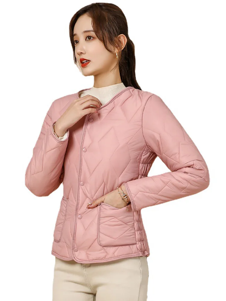WYWMY Winter Jacket Women Parkas Thickened Warm V Neck Long Sleeve Cotton Liner Coat Women's Home Wear Cotton Clothes Plush Coat