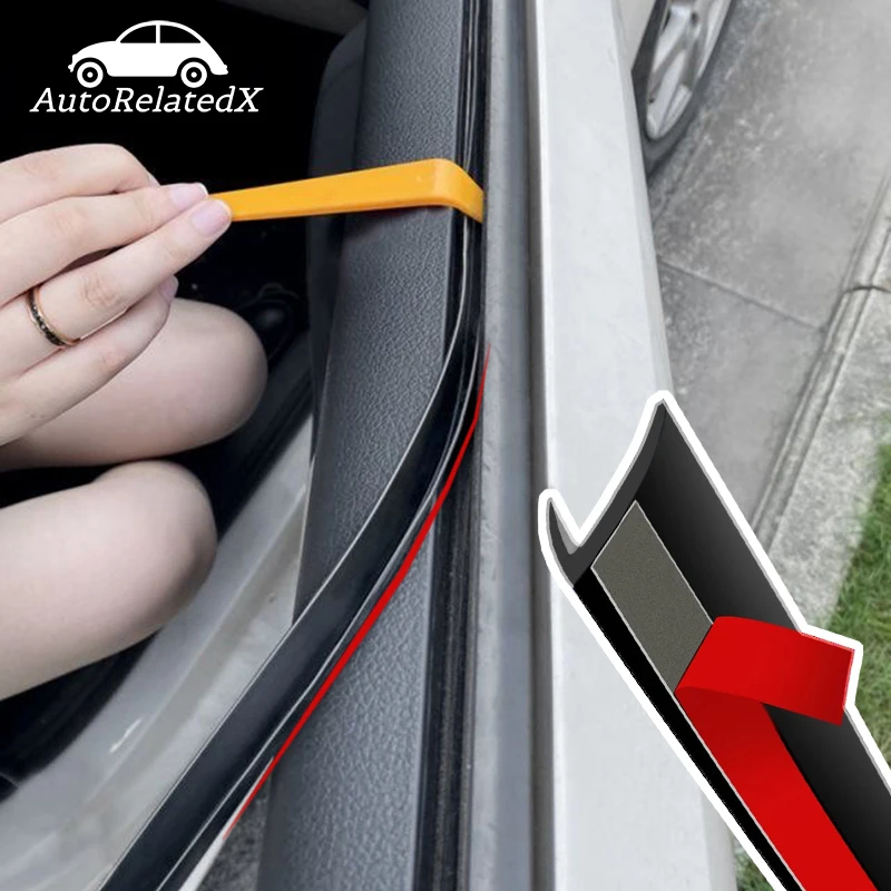 

Car Side Window Weatherstrip Waterproof Rubber Seal Strip Reduce Vibration Window Gap Filler Noise Insulation Auto Accessories