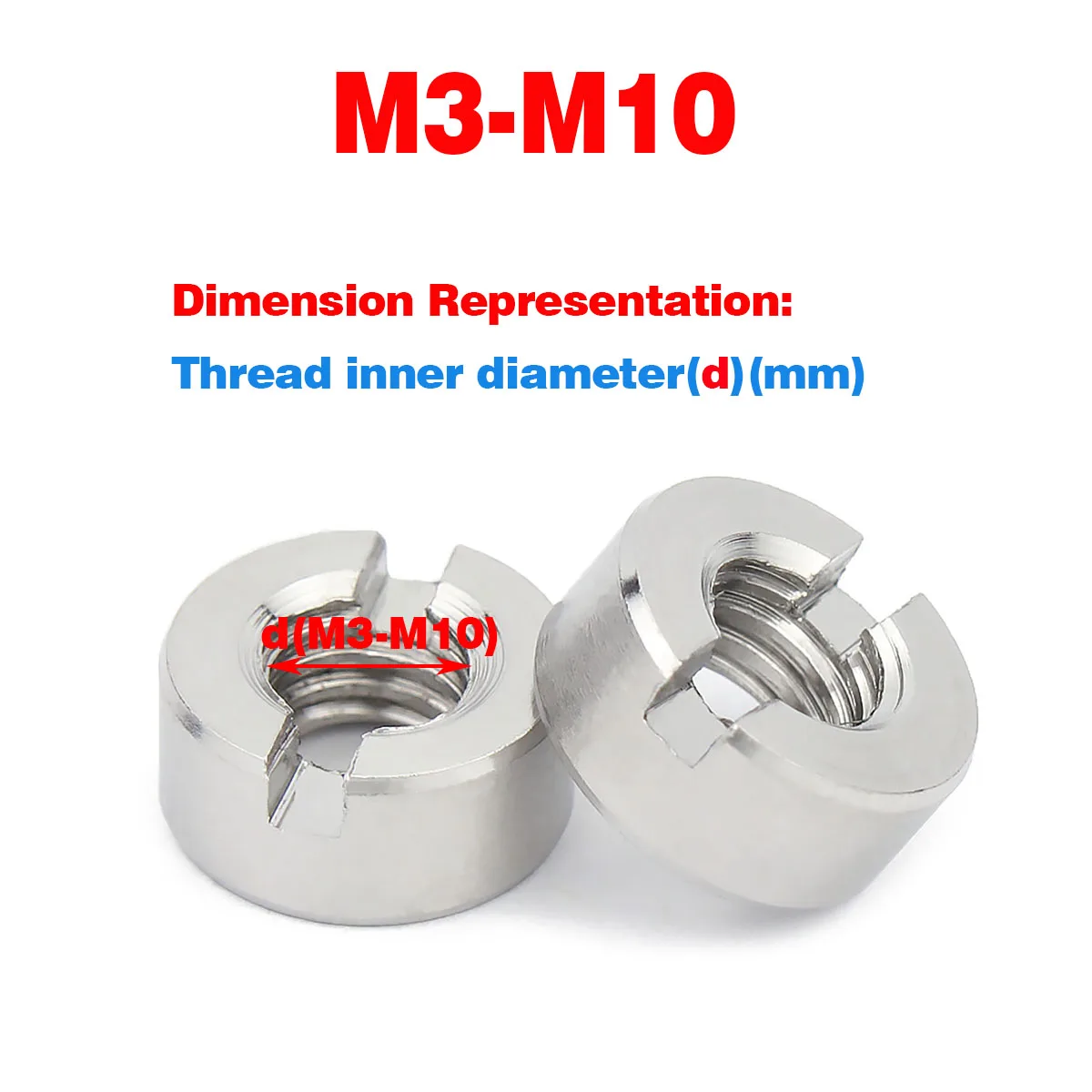 

304 Stainless Steel A-Type Slotted Round Nut / Slotted Nut M3M4M5M6M8M10