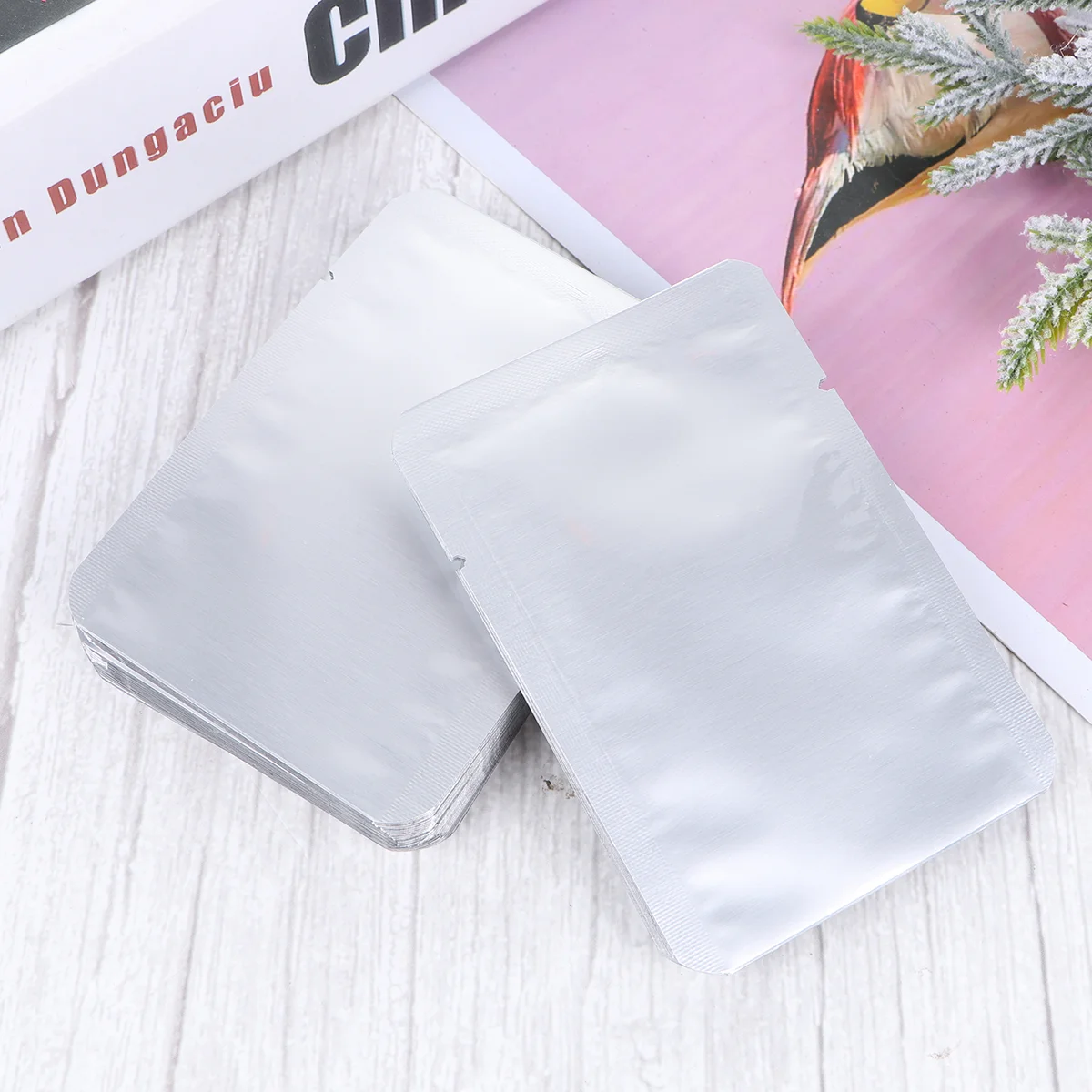 

100 Pcs Small Plastic Containers Aluminum Foil Food Bag Storage Package Biscuit