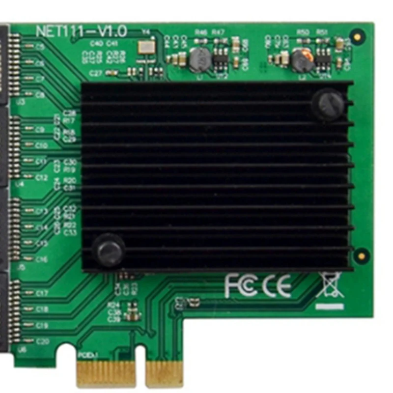 Чипсет PCI-E X1 RTL8111F 4 порта 10/100 Мбит/с |