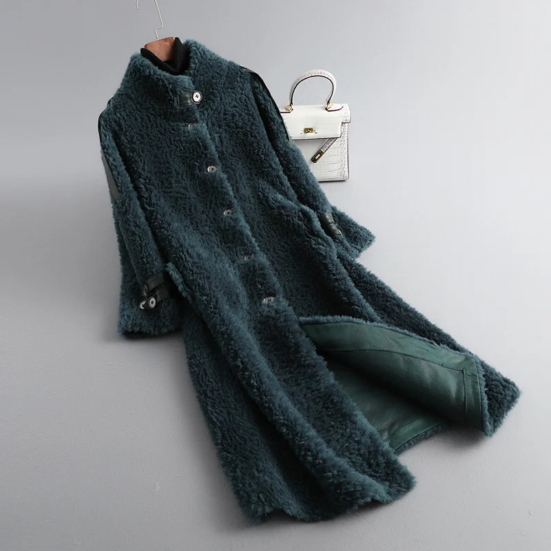 

2023 Women's Fur Coat Autumn Winter 100% Real Wool Jacket Female Sheep Shearing Coats Korean Style Casaco Feminino Gxy767