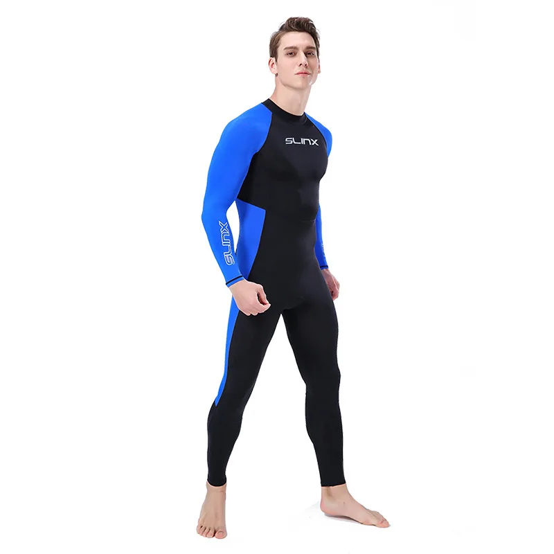 SLINX Мужская гидрокостюм с длинными рукавами полного покрытия тела с уникальной головной уборкой для подводного плавания, серфинга и плавания на воде.