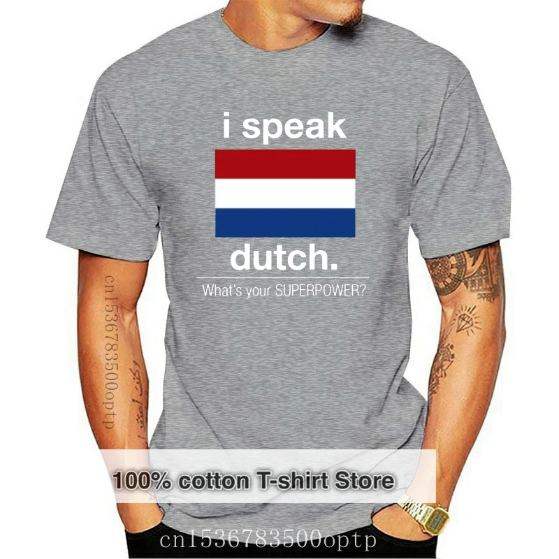 

Модная супермощная голландская футболка для мужчин и женщин, хлопковые футболки с круглым вырезом, оверсайз