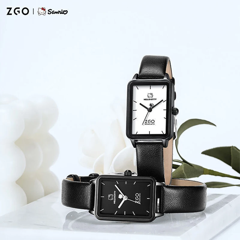 

Кавайные оригинальные часы Sanrio, часы Hello Kitty в стиле ретро, милый подарок на день Святого Валентина, водонепроницаемые спортивные кварцевые цифровые часы для девочек