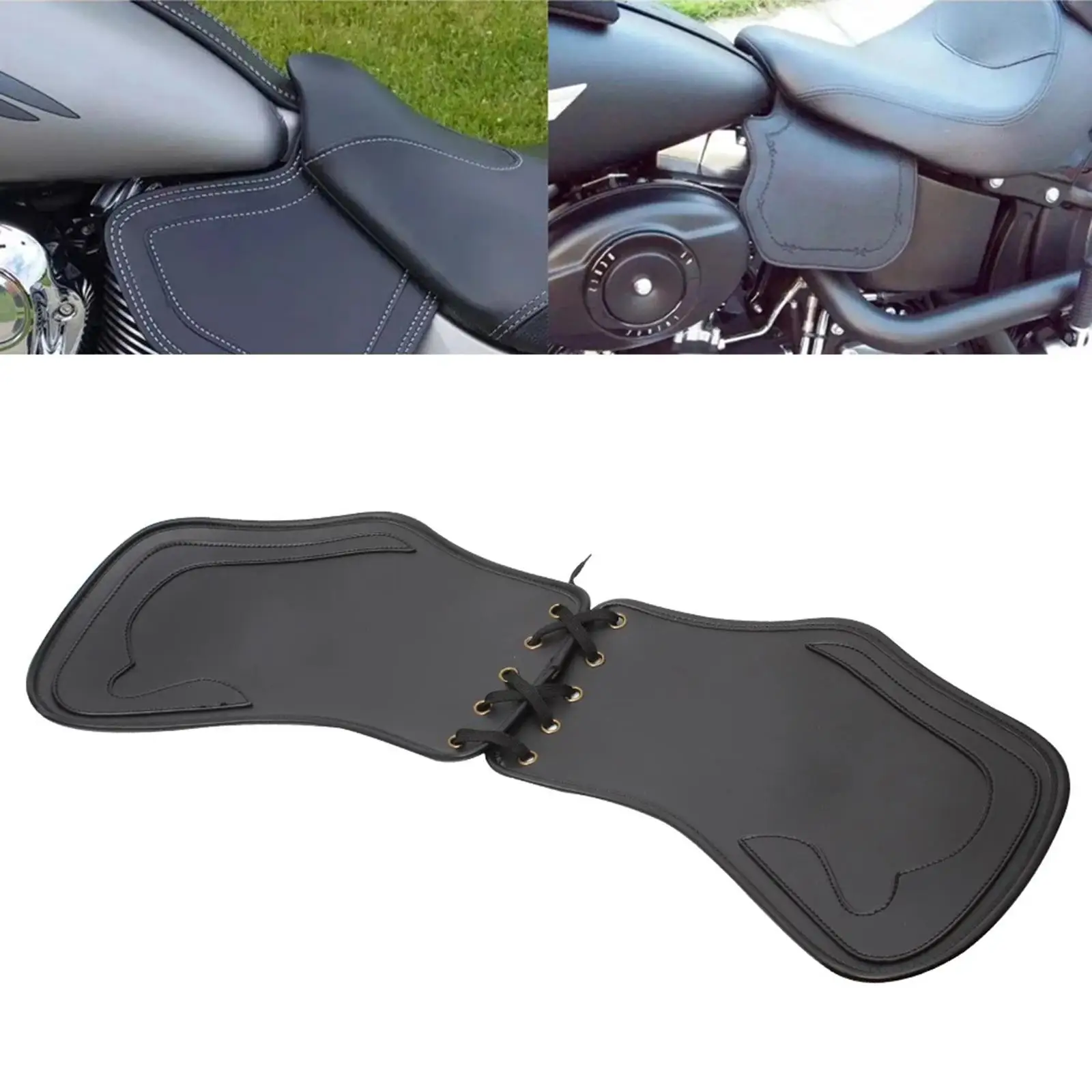 

PU Leather Heat Deflector 5mm Aluminum Foil Fit for Most Motorcycle