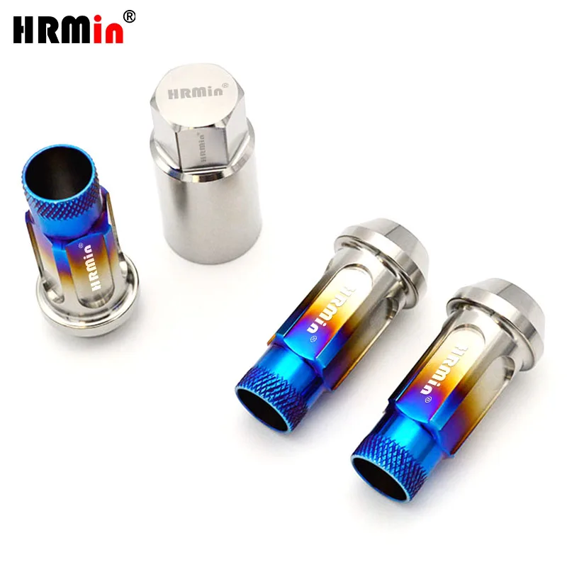 HRMin Knurling Gr.5 титановые конусные сиденья противоугонные гайки колесные M14 * 1 5*48 мм