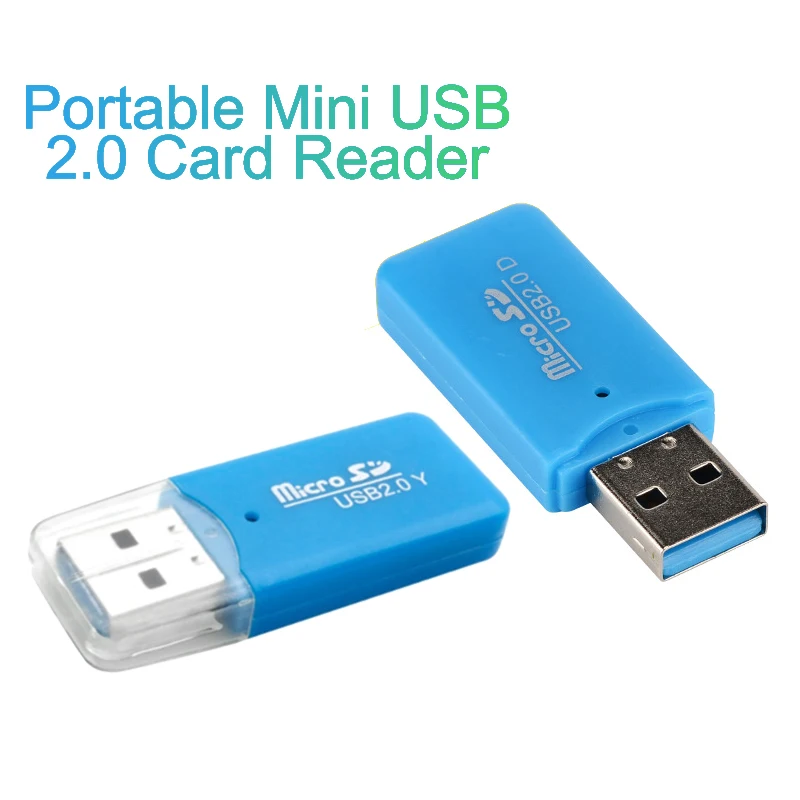  Mini Memory Card Reader USB 2.0 Micro SD TF Flash Portable Plastic Adapter With High Quality For PC Laptop SH Mobile Converters