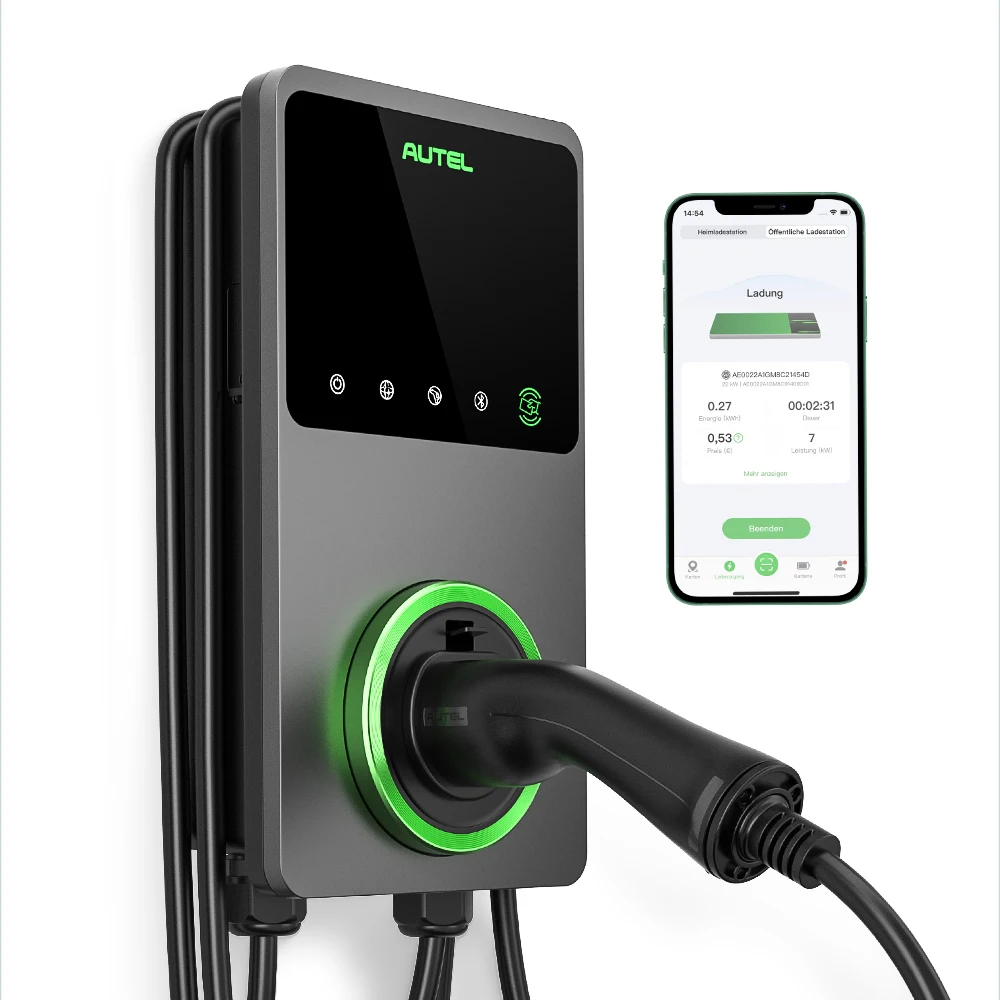 Autel Ev Зарядное устройство Type 2 Ocpp Wallbox 7 кВт Электрический автомобиль Charging Pile Китай