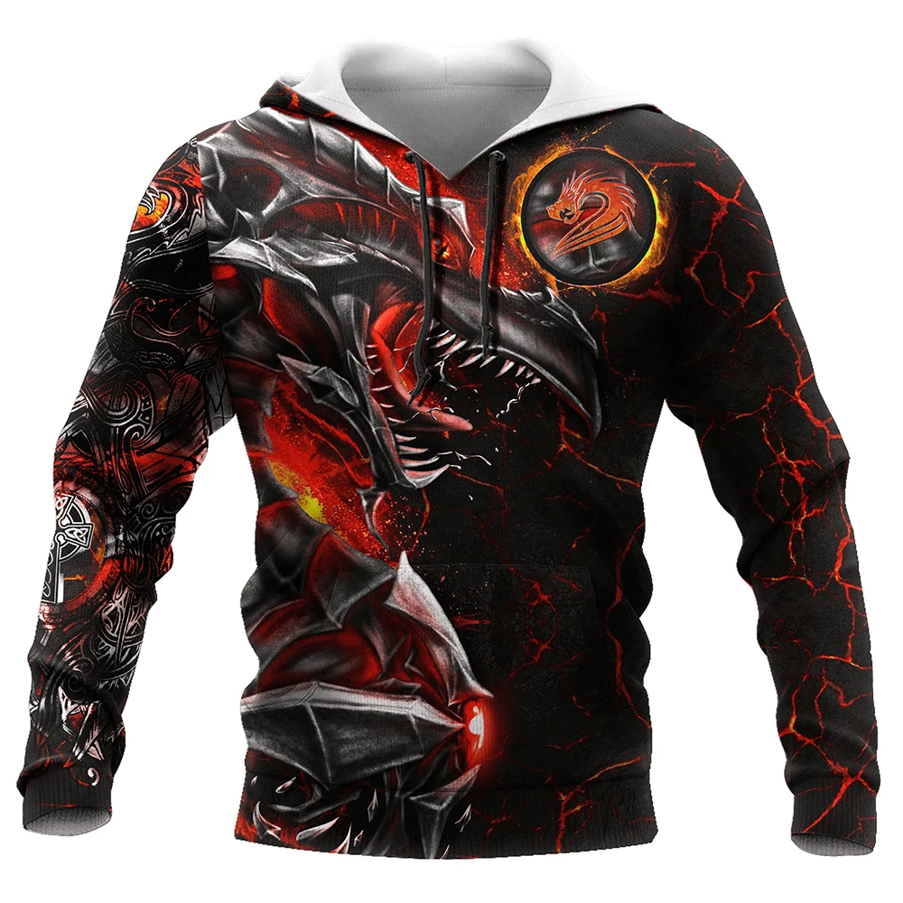 

Художественная Толстовка CLOOCL с 3D рисунком дракона, модные мужские толстовки, осенняя толстовка унисекс на молнии, повседневная спортивная ...