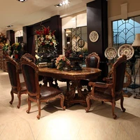 custom european table chair full solid wood table american restaurant marble table luxury furniture