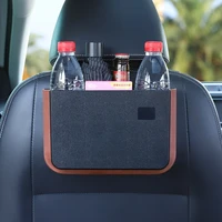 car trash can organizer net for storage bag auto pocket tablet phone glasses protection tray back table rear seat cup holder