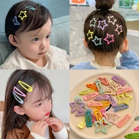 4pcs new cute heart shaped colour bb clips hairpins girls hair accessories children headwear baby hair clips headdress