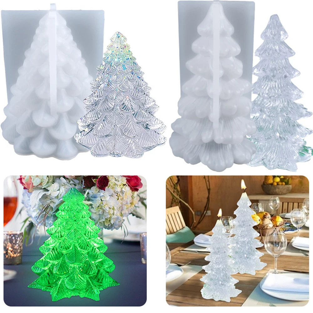 

Большая Рождественская Ароматизированная силиконовая форма для свечей, «сделай сам», новый Санта, Рождественская елка, гипс, ручная работа,...