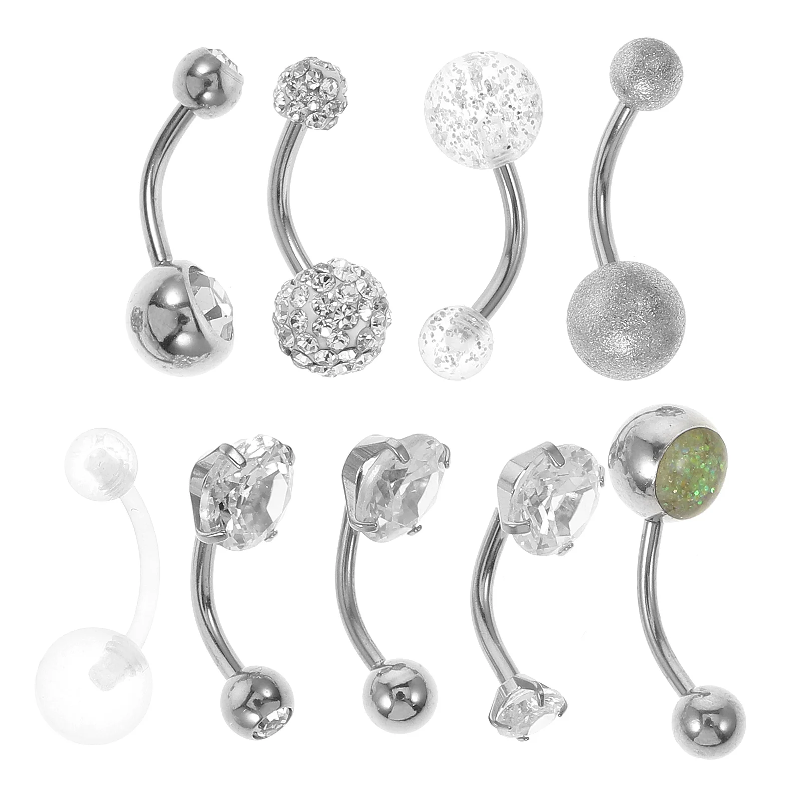 

Navel Nails Jewelry Girls Belly Button Rings Shiny Piercings Women Charms
