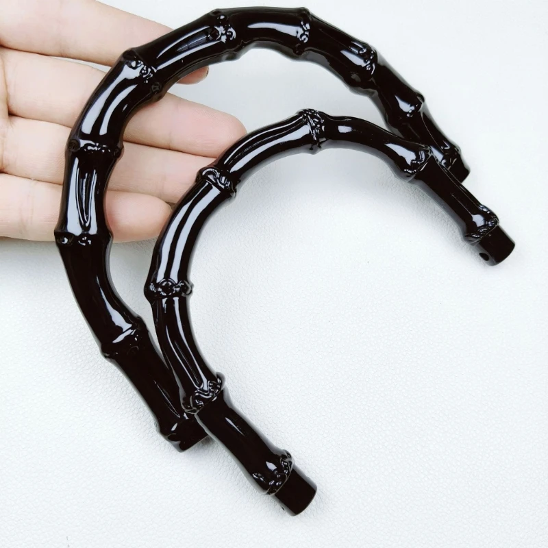 Черная смола имитация бамбука текстура сумка ручка для сумок DIY изготовление