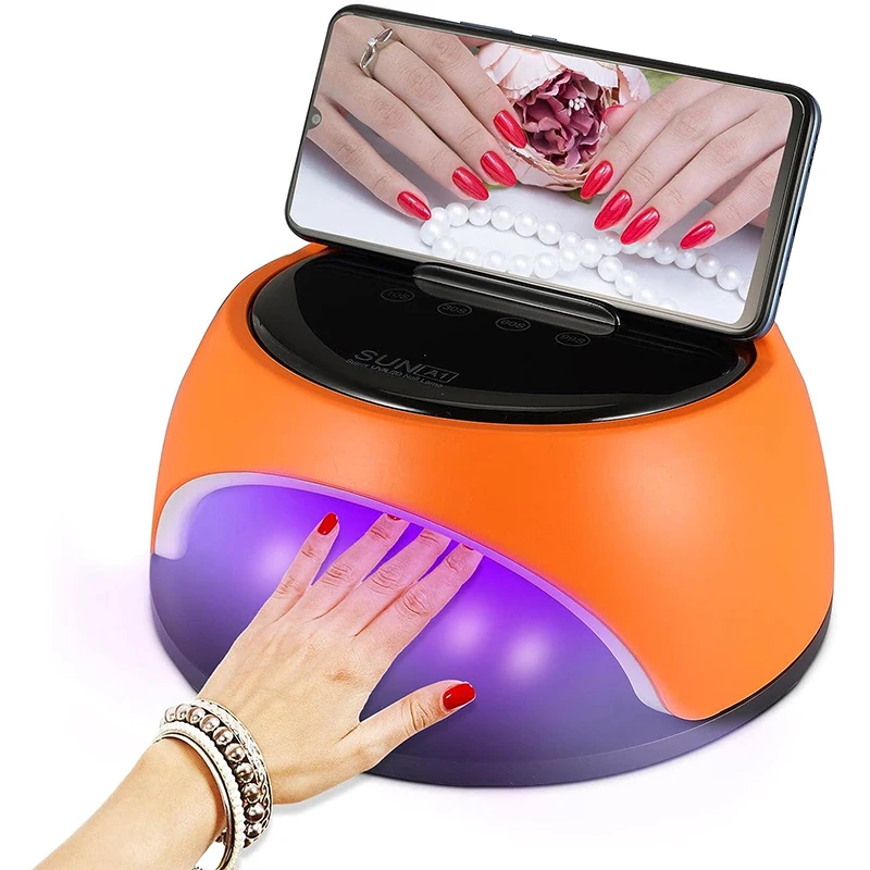 

UV LED Nail Lamp 360W High Power UV Nail Dryer with Phone Holder Professional Nail Gel Polish Dryer Curing Lamp with Auto Sensor