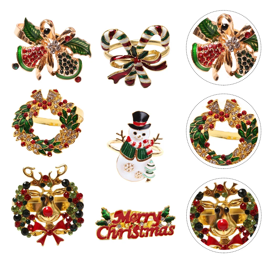 

Napkin Rings Holiday Holdertable Wedding Christmas Favors Party Centerpieces Dining Metal Decorative Clasps Serviette Buckles