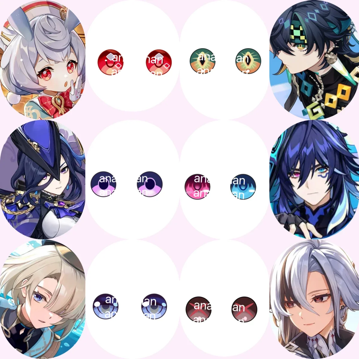 Аниме глаза для косплея 10 мм Ob11 Ob22 Ob24 1/12 Bjd Kinich Ororon Lyney Arlecchino Freminet ручной работы