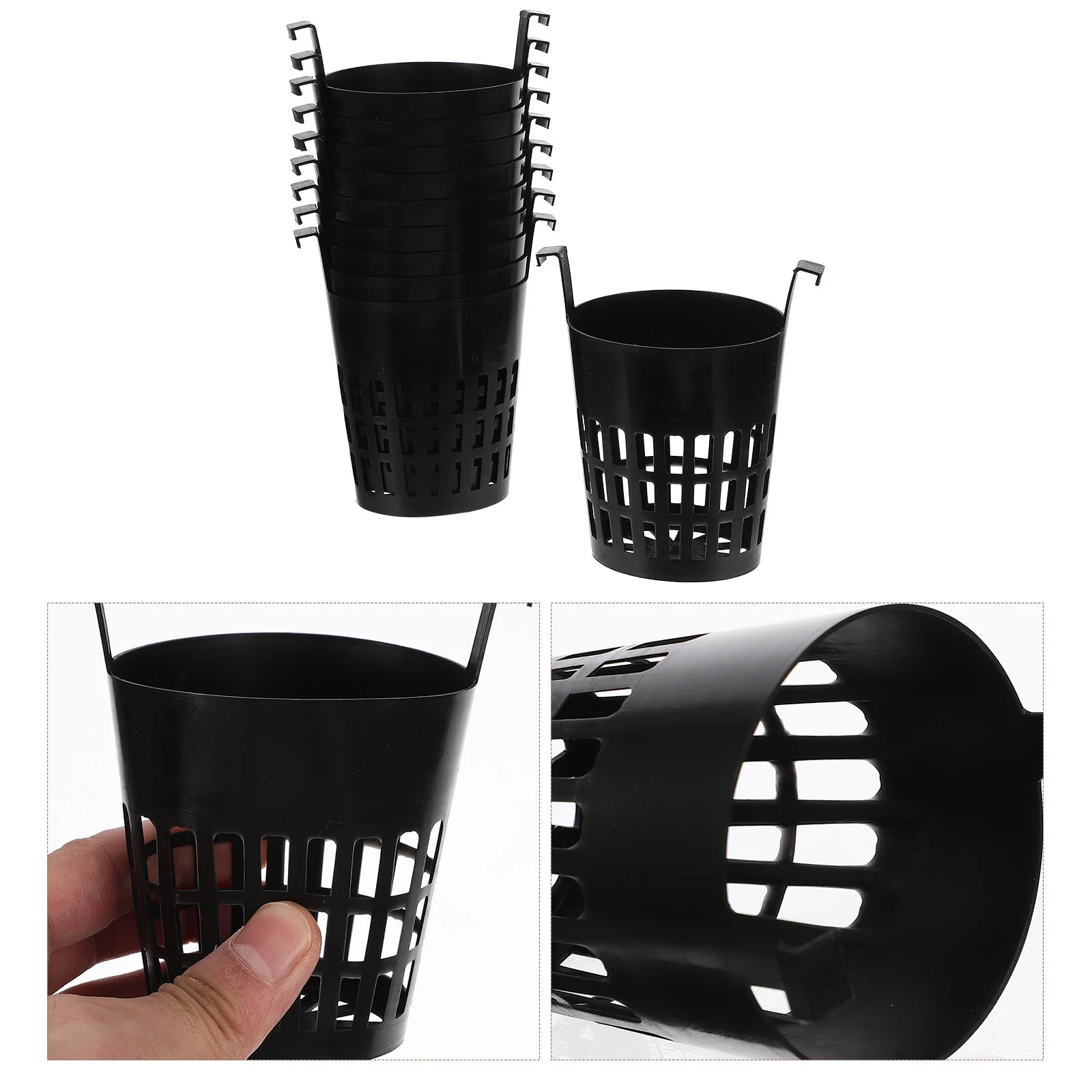 

10Pcs Plastic Basket With Hook Nursery Hanging Baskets For Plants Indoor Small Hanging Planters For Indoor Plants