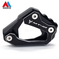 motorbike black cnc kick side kickstand stand enlarger extension plate motorcycle accessories for mt 10 mt10 mt fz 10 2016 2017