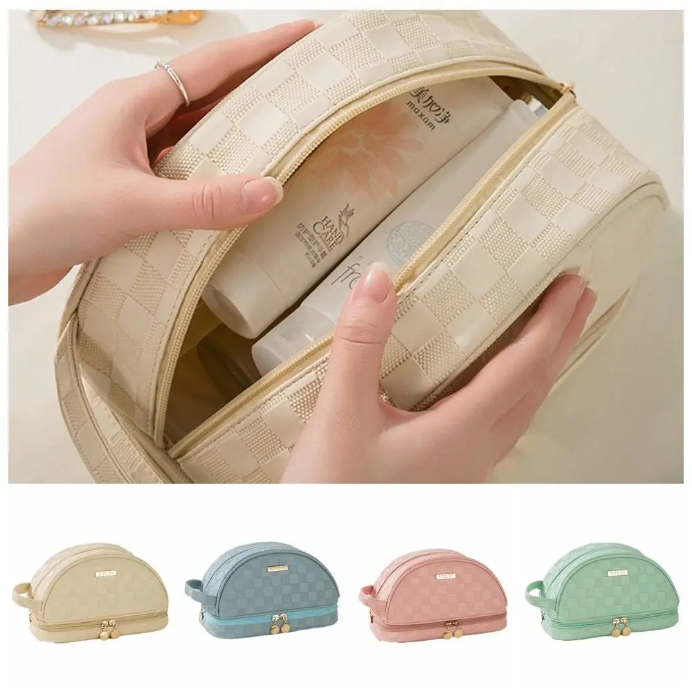 

Водонепроницаемая Шахматная косметичка, модная вместительная ручная дорожная Сумочка для стирки, дорожный органайзер для туалетных принадлежностей с надписью