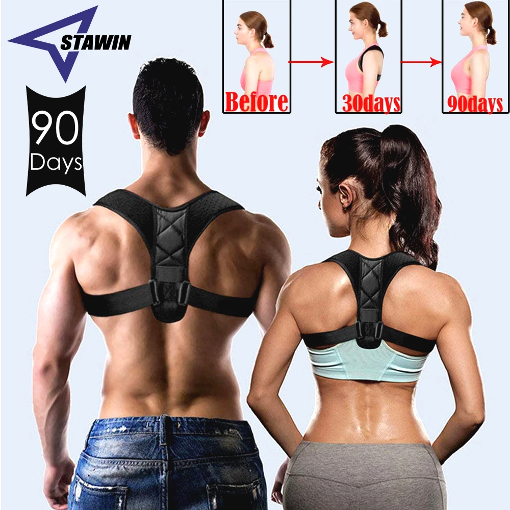 

Sport Adjustable Back Shoulder Posture Corrector Belt Clavicle Spine Support Home Office Upper Back Neck Brace Reshape Your Body
