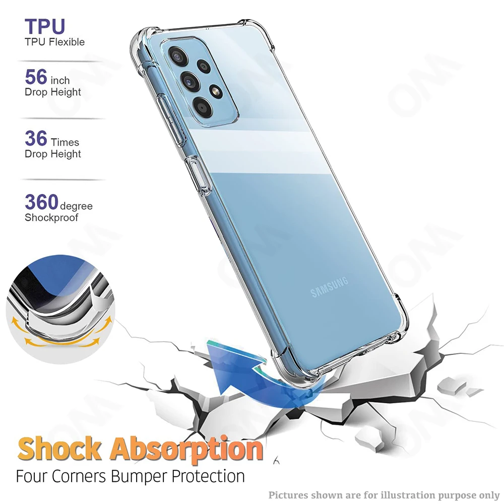 Кристально чистый чехол для Samsung Galaxy A32 A23 5G 4G защитный смартфона прозрачные