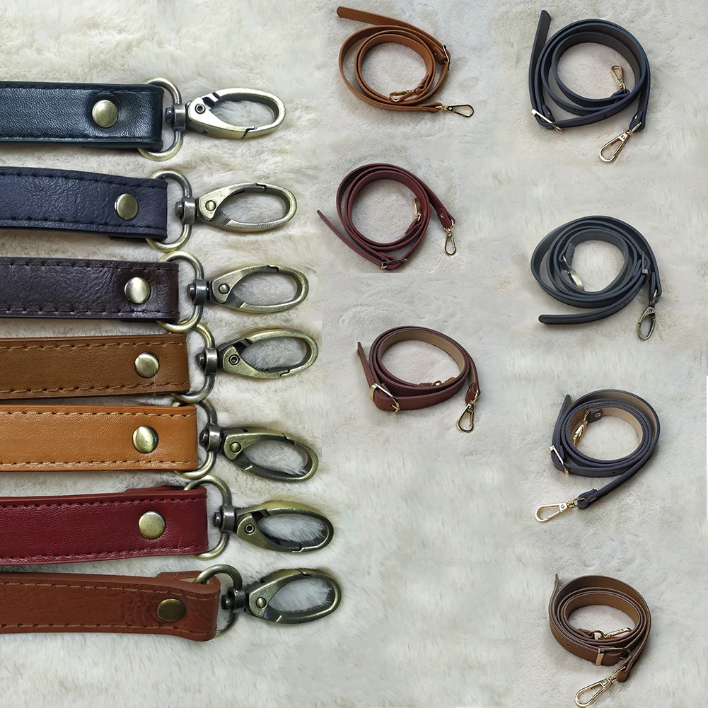 

New 120cm Long PU Leather Shoulder Bag Strap Bag Handles DIY Replacement Purse Handle for Messenger Bag Belts Bag Accessories
