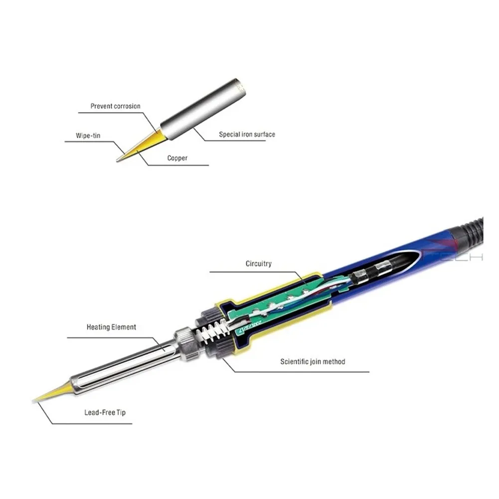 

Electric Plastic Soldering Iron With DIN 5Pin Female Connector Thermostat Mobile Phone Repair Tool BK-936 Soldering Iron