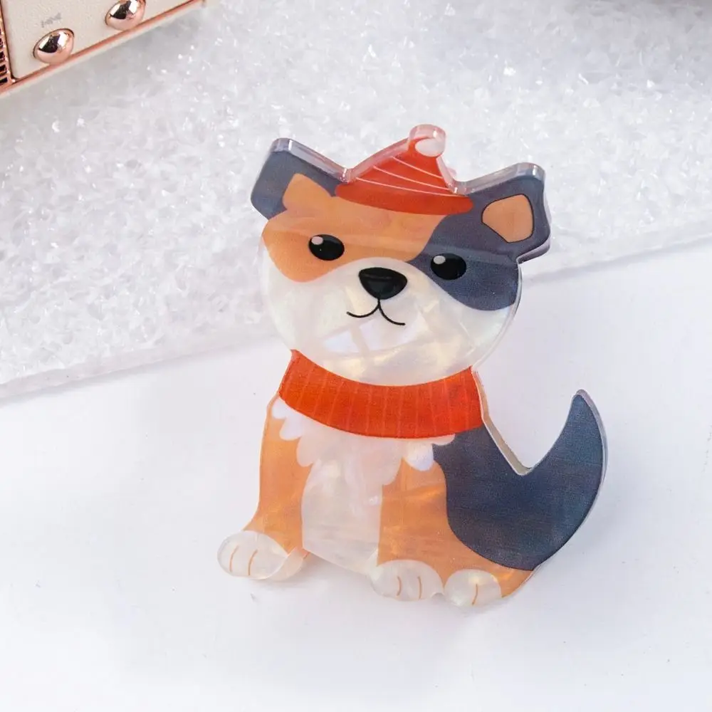 Креативный зажим для волос в виде щенка животного собаки медведя Рождественская