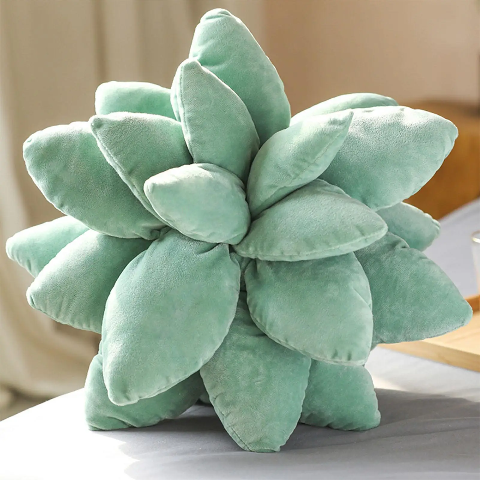 

3D Succulent Cactus Pillow - Green Plant Throw Pillows - Plant Hugging Pillow For Kids, Bedroom Sofa Bed Stuffed Cushion