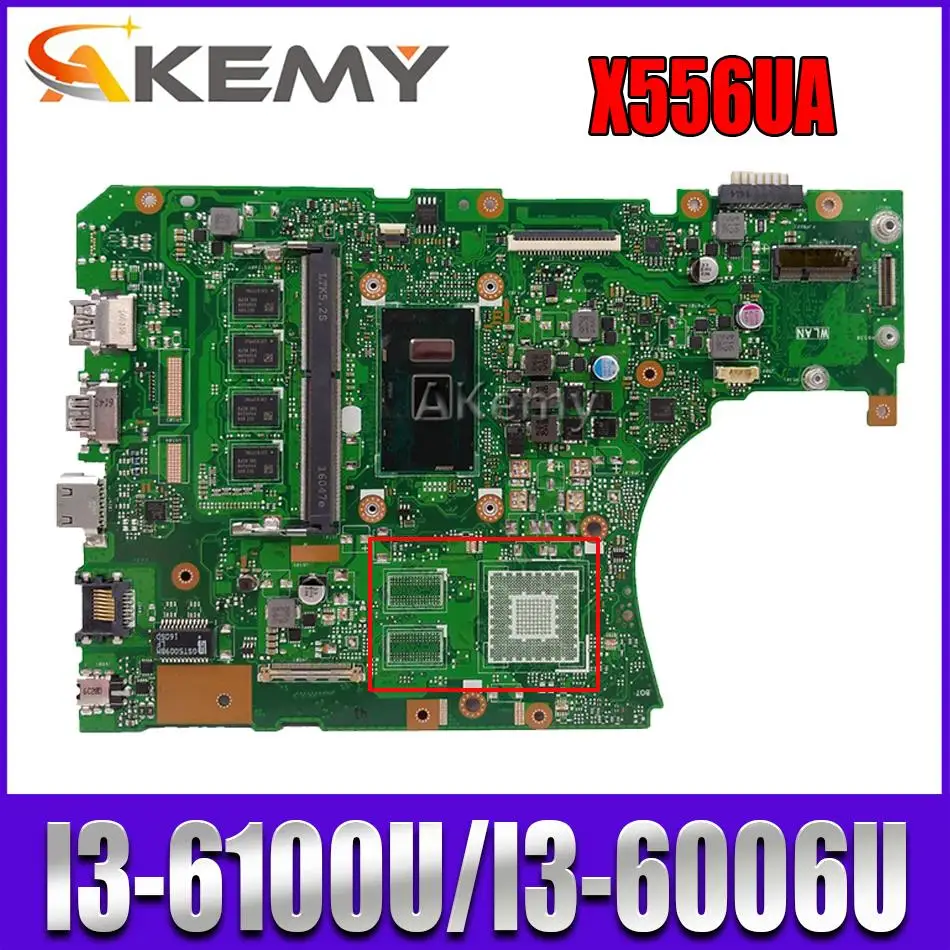 

X556UA/X556UJ I3-6100/6006U с памятью 4G DDR3L X556UA X556UJ X556U X556UB, материнская плата ноутбука, протестированная, работающая