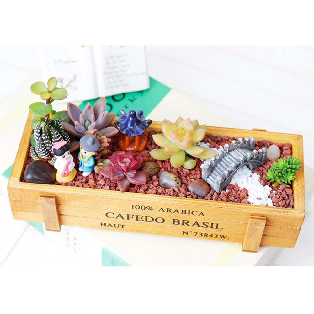 Семейная коробка садовый двор микро-ландшафт цветок контейнер для суккулентов