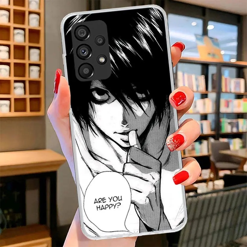 Фото Чехол для телефона N-Note D-Death L Lawliet для Samsung Galaxy A12 A22 A32 A52 A72 A02S Note 20 Ultra 10 S10 Plus A51 A71 A50 №4