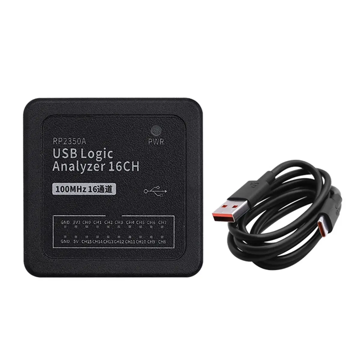 Фото Логический анализатор USB 16-канальный, USB-C, на базе микроконтроллера RP2350A, для синхронного сбора цифровых сигналов №3
