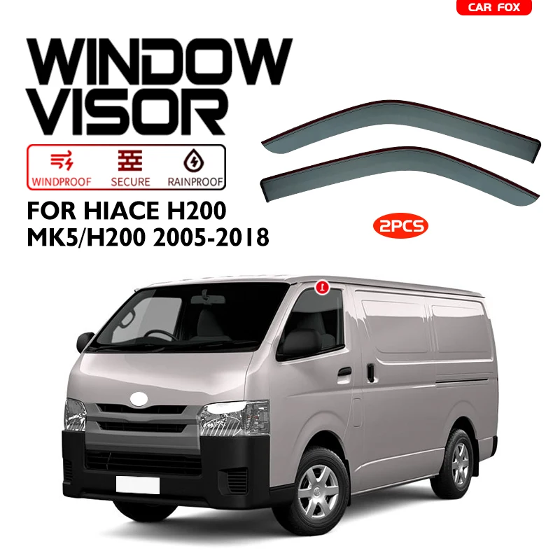 

Пластиковый козырек для вентиляционных отверстий для TOYOTA HIACE H200 H300 2005-2019, защита от солнца и дождя для TOYOTA HIACE H200 H300