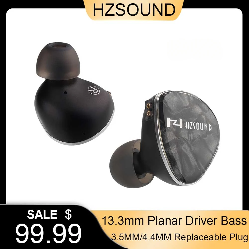 HZsound LUNA Новые 13 3-мм плоские наушники-вкладыши Hi-Fi с плоским драйвером проводные