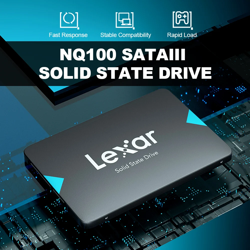 Lexar NQ100 240GB 2.5 inch SSD Solid Stable Drive SATA III High-speed Performance up to 550MB/s Read Speed Compatibility |